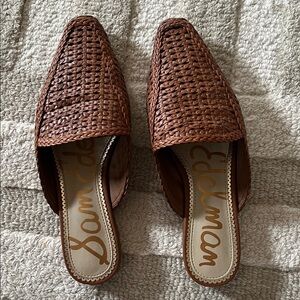 Sam Edelman Women's Tan Woven Mules